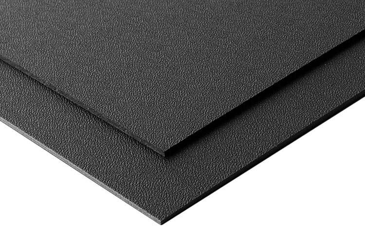 ABS General Purpose, Sheet, Black, Haircell 1 Side, General Purpose,  Extruded, (0.375 in x 48 in x 96 in)